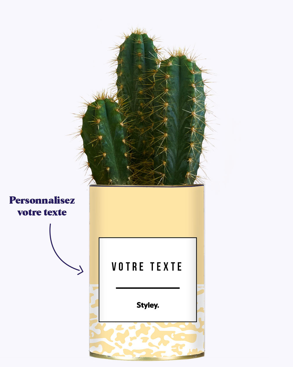 Adjectif personnalisable jaune - Cactus