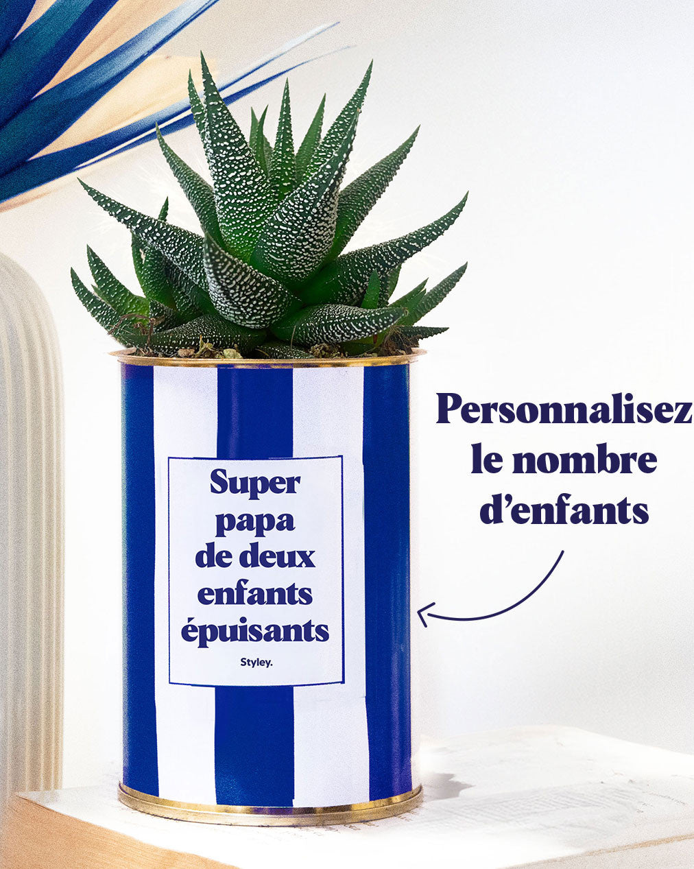 Super papa d'enfants épuisants personnalisable - Plante grasse