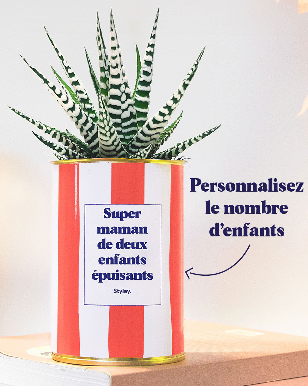 Super maman d'enfants épuisants personnalisable - Plante grasse