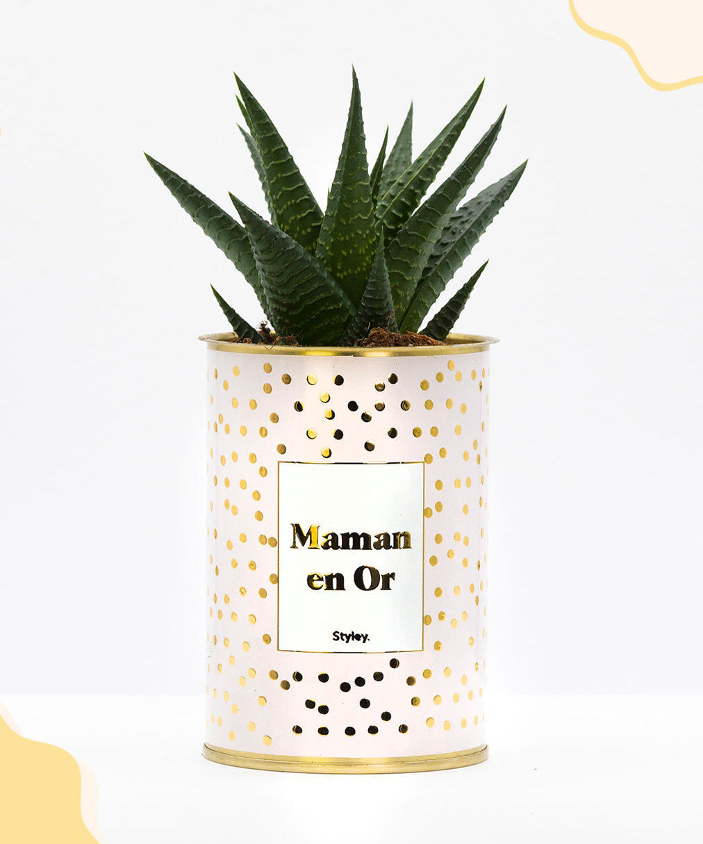 Maman en Or - Cactus - Finition doré