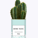 Adjectif personnalisable bleu - Cactus