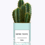 Adjectif personnalisable bleu - Cactus