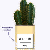 Adjectif personnalisable jaune - Cactus