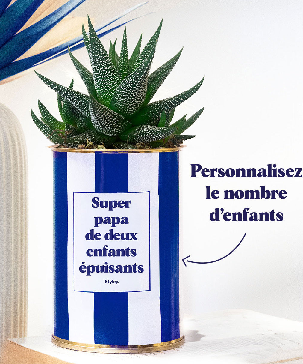Super papa d'enfants épuisants personnalisable - Plante grasse