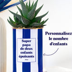 Super papa d'enfants épuisants personnalisable - Plante grasse